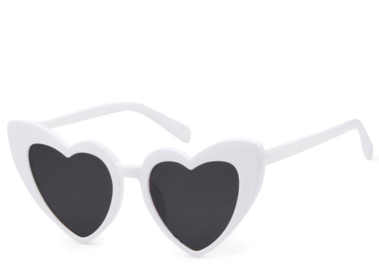 Mali Heart White Sunglasses