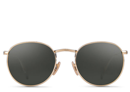 Morocco Round Black & Gold Sunglasses