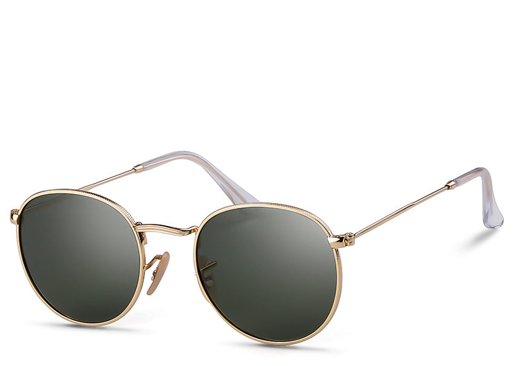 Morocco Round Black & Gold Sunglasses